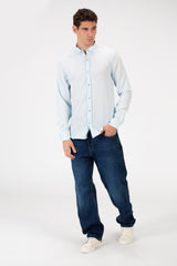 Men's Slim Fit Long Sleeve Basic Shirt
