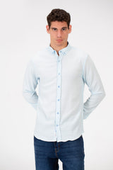Men's Slim Fit Long Sleeve Basic Shirt