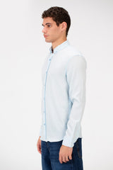 Men's Slim Fit Long Sleeve Basic Shirt