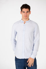 Men's Basic Slim Fit Long Sleeved Shirt