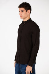 Men's Basic Slim Fit Collar Long Sleeve Shirt
