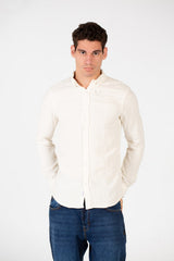 Men's Basic Slim Fit Collar Long Sleeve Shirt