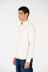 Men's Basic Slim Fit Collar Long Sleeve Shirt