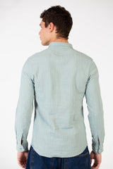Men's Basic Slim Fit Collar Long Sleeve Shirt