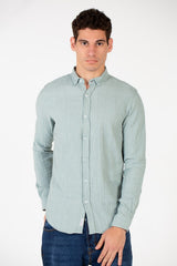 Men's Basic Slim Fit Collar Long Sleeve Shirt