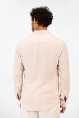 Men's Basic Plain Linen Shirt High Quality Regular Fit Long Sleeve