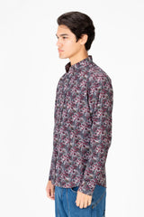 Men's Slim Fit Full Print Long Sleeve Shirt