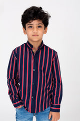 Boys Small Striped Colorful Shirt