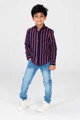 Boys Small Striped Colorful Shirt