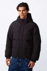 جاكيت رجالي بأكمام طويلة وجيوب أمامية بسحاب