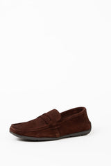 Men’s Tomato Store Perforated Suede Loafers Flexible Low-Profile Shoes