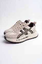 Men’s Tomato Store Retro Sneakers Contrast Panel Details Lace Up Closure Duck Shoes