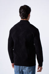 Men's High Neck Quarter Zip Slim Fit Simple Modern Pullover Sweater