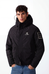 Men's Hooded Waterproof Tomato Jacket With Pockets