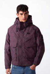 Men's Hood Waterproof Front Pockets Jacket