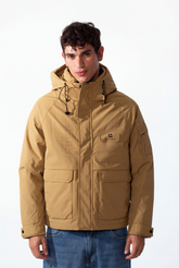 Men's Tomato Casual Waterproof Hood Long Sleeve Jacket