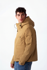 Men's Tomato Casual Waterproof Hood Long Sleeve Jacket