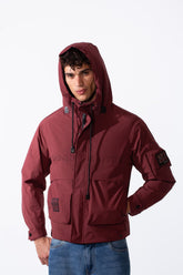 Men's Hood Waterproof Modern Long Sleeve Jacket