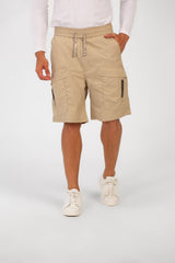 Men's Summer Basic Waterproof Short With Elastic Waistband And Zippered Pockets
