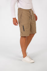 Men's Summer Basic Waterproof Short With Elastic Waistband And Zippered Pockets