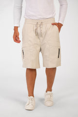 Men's Summer Basic Waterproof Short With Elastic Waistband And Zippered Pockets