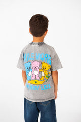 Boy's Tomato Summer Washed Oversized Round Neck Half Sleeve T-Shirt
