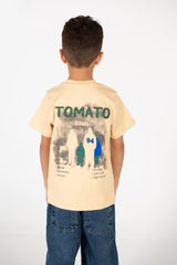 Boy's Tomato Half Sleeve Round Neck T-Shirt