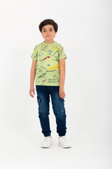 Boys Fully Printed Half Sleeves T-shirt
