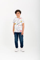 Boys Fully Printed Half Sleeves T-shirt