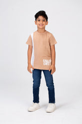 قميص بكم نصف بخامة ميلتون مع قصة مميزة للأولاد