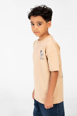 Boy's Summer Melton Oversized Crew Neck Short Sleeve T-Shirt