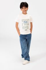 Boy's Milton Printed Half Sleeve T-Shirt