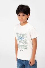 Boy's Milton Printed Half Sleeve T-Shirt