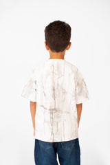 Boy's Oversized Printed Round Neck Short Sleeve T-shirt
