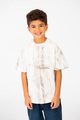 Boy's Oversized Printed Round Neck Short Sleeve T-shirt