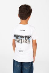 Boy's Short Sleeve Back Graphic Print T-Shirt