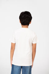 Boy's Front Print Short Sleeve T-shirt