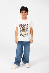 Boy's Front Print Short Sleeve T-shirt