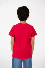 Boy's Front Print Short Sleeve T-shirt