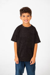 قميص صيفي عالي الجودة للأولاد بأكمام قصيرة واسعة وياقة دائرية