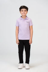 Boys Polo T-shirt With Short Sleeves And A Distinctive Back Print