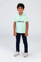 Boys Polo T-shirt With Tomato Print On The Front Pika Material