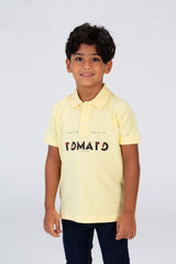 Boys Polo T-shirt With Tomato Print On The Front Pika Material