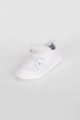 Boy's Flat Sole Faux Leather Sneaker Shoes With Unique Style