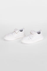 Boy's Flat Sole Faux Leather Sneaker Shoes With Unique Style