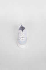 Girl's Flat Sole Faux Leather Sequins Multi Color Sneaker