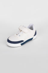 Boy's Flat Sole Faux Leather Chamois Multi Color Sneaker Shoes