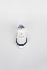 Boy's Flat Sole Faux Leather Chamois Multi Color Sneaker Shoes
