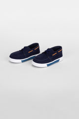 Boy's Flat Sole Chamois Casual Shoes With Unique Style