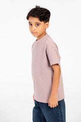 Boy's Short Sleeved T-shirt With Basic Details And A Modern High Quality Design